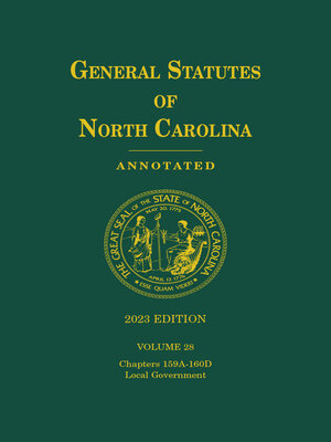 cover image of General Statutes of North Carolina Annotated